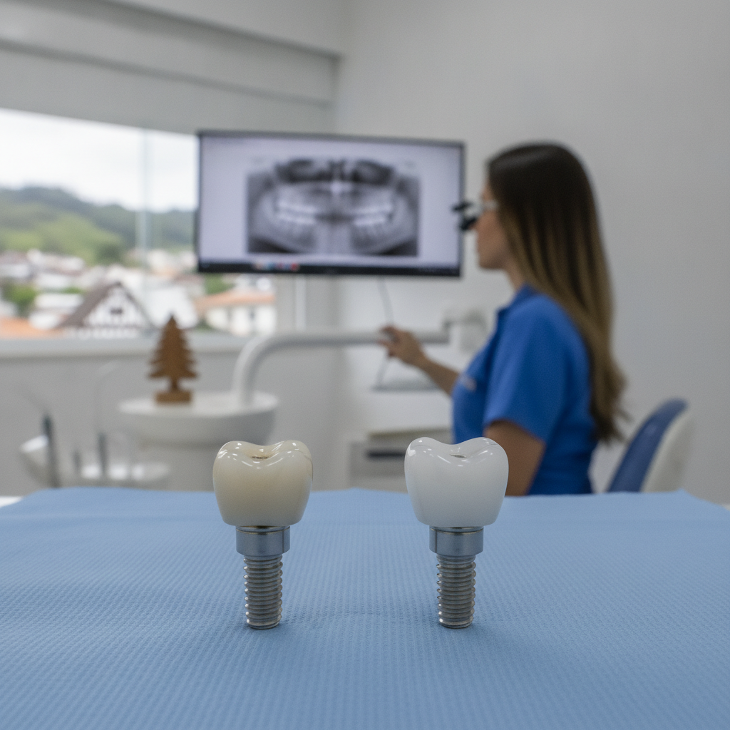 Implante de Porcelana ou Zircônia: Qual o Melhor em Timbó SC?